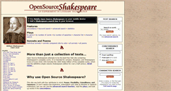 Desktop Screenshot of opensourceshakespeare.org