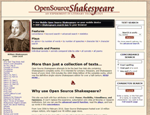 Tablet Screenshot of opensourceshakespeare.org